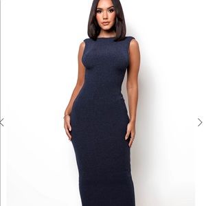 Navy blue maxi dress